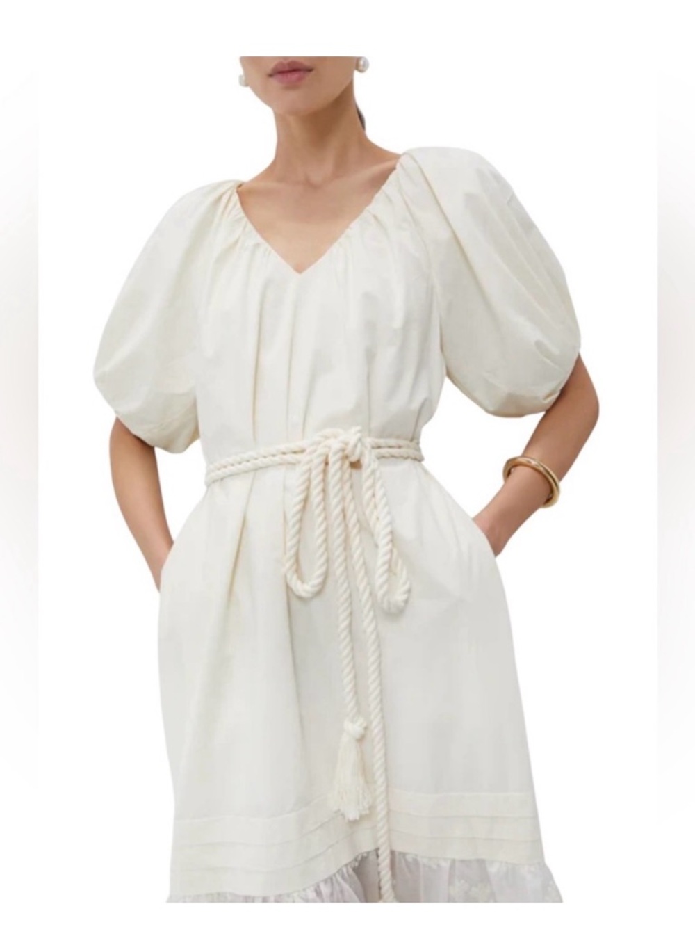 Tuckernuck x Studio McGee Exclusive Cream Cotton Lace Juniper Dress - Picture 6 of 8